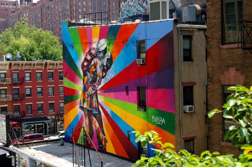 Manhattan (NY), genomen vanaf de Highline, 25th Street